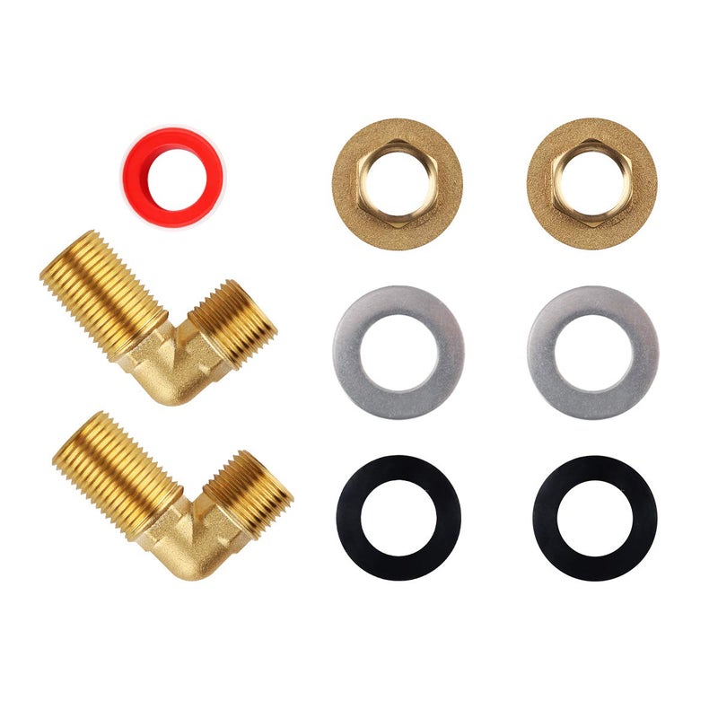 KWODE Commercial Faucet Installation Kit, Wall Mounting Installation Kit for Wall Mount Commercial Kitchen Sink Faucet Backsplash Mount Set on Stainless Compartment Prep & Utility Sink - Image 2